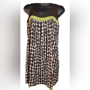 Brown and green polkadot dress | size 4
